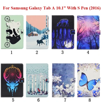 Samsung Galaxy Tab 10.1 su S Pen P580N P580 P585 padengti atveju SM-P585N TPU Maišelį su Lukštais Drugelis Sniego Medis Folower Spausdinti