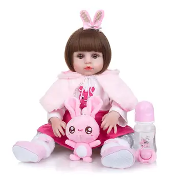 KEIUMI Lašas laivas Reborn Baby Lėlės Mergina 49 CM Visas Silikono Kūno Realus Naujagimių Bebe Lėlės Vaikams Dovanų Miegą Žaisti Žaislas