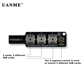 UANME 3 In 1 Universalus IP Bandymo Kortelės iPhone Signalo Testavimo Įrankis Mobiliojo Telefono SIM Bandymo Kortelė, skirta 
