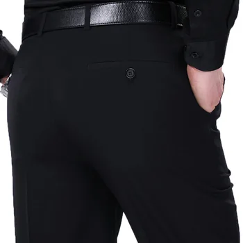 Rudenį, Žiemą Storas Vyrų Oficialų Kostiumą Pants Mens Tiesiai Pantalon Kostiumas Homme Suknelė Kelnės Prarasti Vidutinio Amžiaus Vyrų Kelnės