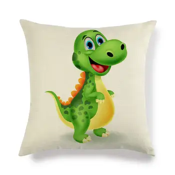 Naujų animacinių filmų gyvūnų dinozaurų varlė spausdinti medvilnės patalynė užvalkalas vaikams dovanų kambario dekoro pagalvę padengti kėdė juosmens pagalvėlė padengti