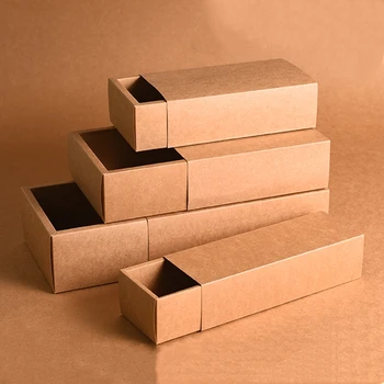 20pcs juodos ir baltos spalvos kraft popieriaus dovanų stalčių kartono, naudojami vestuvių dovana vyniojimo carton stumdomas dangtelis dovanų dėžutėje dėžutėje