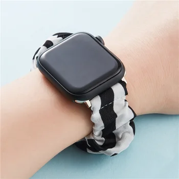 Naujas Scrunchie Diržu, Apple Watch Band 44mm 40mm 38mm 42mm Diržas Moterų Watchbands Apyrankė iwatch serijos 6 SE 5 4 3