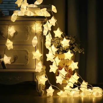 10/20 LED Pasakų Star String Žibintai 1,5 m 3m Led Girliandą Žiburiai Kalėdų Žibintų Lauko Sodo Vestuvių Dekoravimas atostogų II
