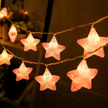 10/20 LED Pasakų Star String Žibintai 1,5 m 3m Led Girliandą Žiburiai Kalėdų Žibintų Lauko Sodo Vestuvių Dekoravimas atostogų II