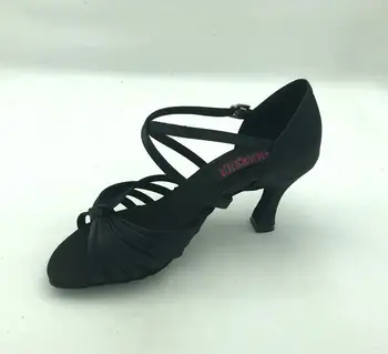 Naujas Fashional moterų lotynų šokių batai, šokių salsos bateliai tango batai vakarėlių ir vestuvių batai pritaikyti spalva 6287BLK