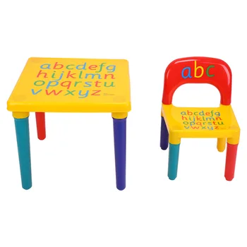 ABC Abėcėlė Plastikinis Stalas ir Kėdė Rinkinys Vaikas/Vaikai Baldų komplektus Vakarienė Iškylų Stalas Sėdynės Baldai