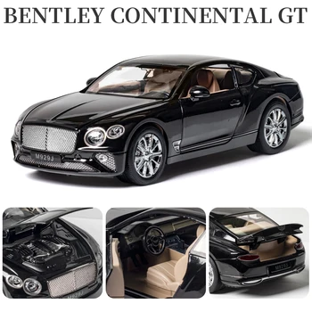 1:24 Aukštos Modeliavimas BENTLEYS Continental-GT Diecast Lydinio Automobilio Modelio Garso, Šviesos, Berniukas Vaikas Dovanų Žaislų 4 Durų Gali Atidaryti Nemokamas Pristatymas