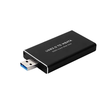 USB 3.0 mSATA SSD Standžiojo Disko Dėžutė Konverteris Adapteris Gaubto Išorės Atveju 1pc