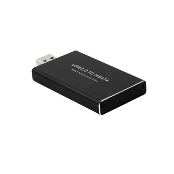 USB 3.0 mSATA SSD Standžiojo Disko Dėžutė Konverteris Adapteris Gaubto Išorės Atveju 1pc