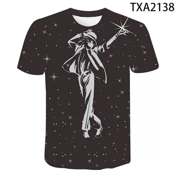 Nauja Vasaros Michael Jackson 3D marškinėliai Vyrams, Moterims, Vaikams Laisvalaikio Mada Streetwear Berniukas Mergaitė Vaikai Atspausdintas T-shirt Kietas Viršūnes Tee