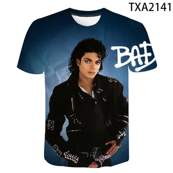 Nauja Vasaros Michael Jackson 3D marškinėliai Vyrams, Moterims, Vaikams Laisvalaikio Mada Streetwear Berniukas Mergaitė Vaikai Atspausdintas T-shirt Kietas Viršūnes Tee