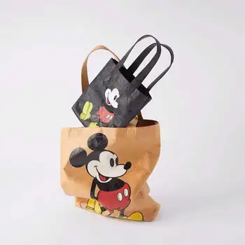 Disney Mickey mouse canves lady pečių maišą moterų rankinės Didelės talpos animacinių filmų pirkinių krepšys
