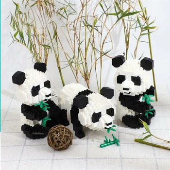 Balody Panda Diamond Blokai Mielas Animacinių filmų Panda 3D Modle Švietimo Plytų Anime Žaislai Berniukams Kalėdų Dovanos 18087