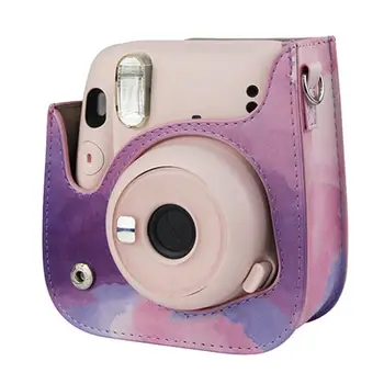 Mini Kameros Dangtelis Fujifilm Instax Mini 11 Fotoaparato Krepšys PU Oda Atveju Apsaugos Dangtelio Dirželis per Petį Fotoaparato Priedai