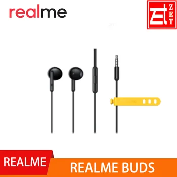Originalus Realme Pumpurai Klasikinis versija laidinio ausinės pusė ausų nekilnojamojo besiūlių praktinių laisvų rankų įranga black