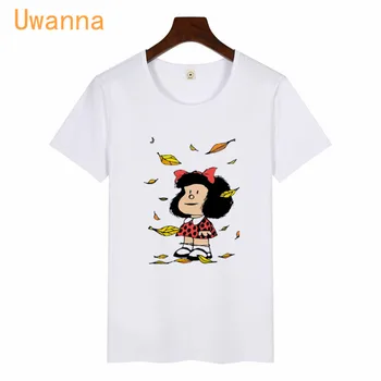 Animacinių filmų Mielas Toda Mafalda Spausdinti kawaii marškinėliai naujas vasaros trumpas rankovės mados atsitiktinis baltos viršūnės graphic marškinėliai moterims drabužių