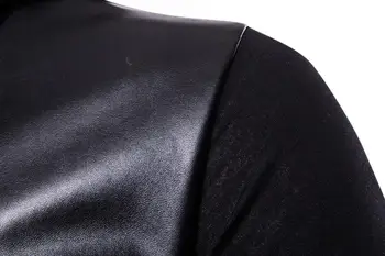 Mados 2020 metų Vasaros slim black vyriški trumparankoviai kovoti su odos T-marškinėliai su gobtuvu dizainas madinga T-marškinėliai vyrams
