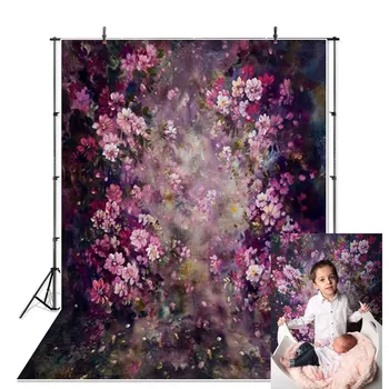 NeoBack Vinilo Naujagimiui Pavasario Velykų Violetinė Gėlių Sakura Fotografijos Fonas Fantazijos Muitinės Fotostudijos Fonai Prop