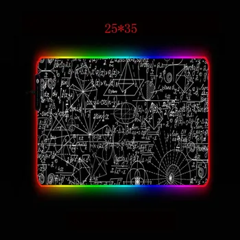 XGZ Matematinės Lygties Didelis RGB Žaidimų Pelės Mygtukai Žaidėjus, Klaviatūra, Kilimėlis, LED Šviesos USB Laidinio XXL Pelės Pelės 7 Akinti Spalvų