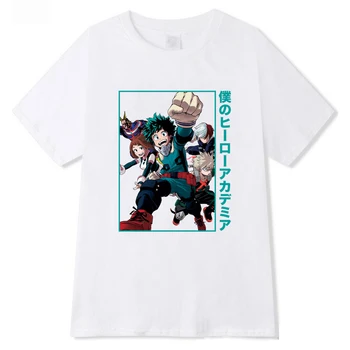 Mano Herojus akademinės bendruomenės Animacinių filmų Marškinėliai Vyrams Boku No Herojus akademinės bendruomenės anime T-shirt Grafikos Marškinėlius Hip-Hop Top Tees