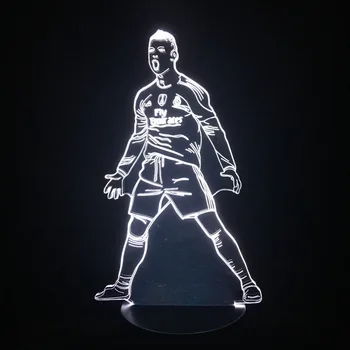Futbolo Žaidėjai SP7 LED 3D iliuzija Futbolo Stalo Lempa Namų Miegamojo Dekoratyviniais Nuotaikos, Šviesos, Naujumo Dovanos Dropship