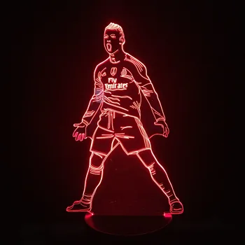 Futbolo Žaidėjai SP7 LED 3D iliuzija Futbolo Stalo Lempa Namų Miegamojo Dekoratyviniais Nuotaikos, Šviesos, Naujumo Dovanos Dropship