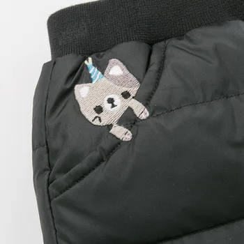 DB12416 dave bella žiemos unisex žemyn kelnes kūdikių mados animacinių filmų kišenės kamšalu kelnės vaikams, aukštos kokybės žemyn kelnės