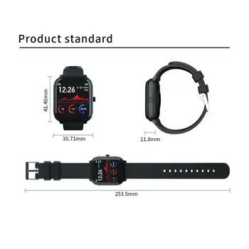 Pilnas Touch Smart Watch Moterys Vyrai Smartwatch Elektronika Smart Laikrodis 