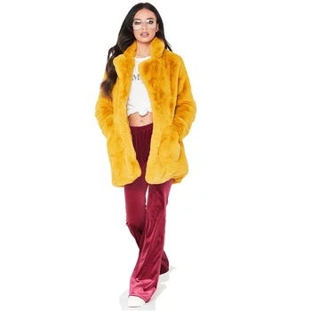 Plus Size 2019Autumn Žiemą Pušų pūkas triušis Dirbtiniais Kailių Paltai Moterims Ilgi susagstomi megztiniai Striukė Moterų Oda žolės kailis Šiltų viršutinių drabužių siuvimas