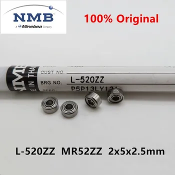 50pcs/daug originalių NMB didelės spartos guolių L-520ZZ 2x5x2.5mm MR52ZZ miniatiūriniai rutuliniai guoliai 2*5*2.5 ventiliatoriaus guolio