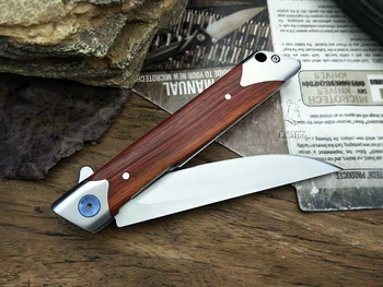 LCM 66 Aukštos kokybės Sulankstomas peilis Greitai atidarymo peilis Pen peilis medžioklės peilis raudonmedžio rankena su Nešiojamų vaisių peilis Įrankiai