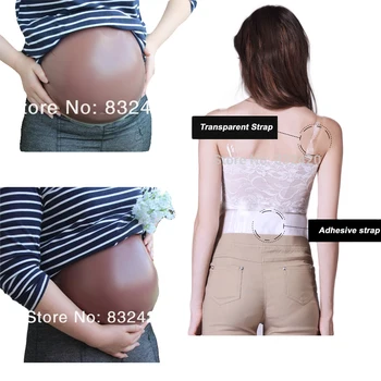 Didelis dvyniai 5~7 mėnesių netikrą nėščios pilvo klijų 4000g silikono pilvą tikroviškos soft nematomas