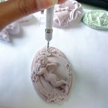 Kūrybos Angelas Aromaterapija Gipso Sieniniai Klojiniai 3D Berniukas Muilo Priėmimo Silikono Formos Ovalo Formos Šokolado Liejimo formos