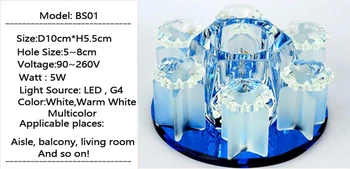 Crystal LED Lubų Šviesos, 3W 5W Eilėje LED Lempos 90-260V Modernių Lubų Lempa, LED Lubų Šviesos už Kambarį Apšvietimas