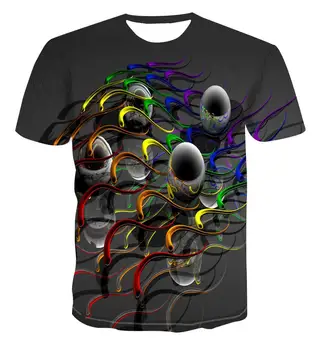 Vasaros 2020 vyriški trumpomis rankovėmis 3D T-shirt geometrinis spausdinti 3D T-shirt hip-hop mados laisvi marškinėliai briedis gyvūnų spausdinti s-6xl