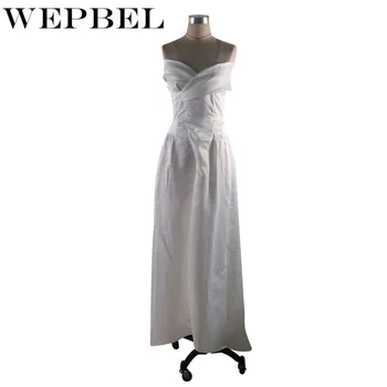 WEPBEL Moterų Suknelė su V-kaklo, Vestuvių Mados Vestuvių Ilga Suknelė, Prašmatnus Banketas Elegantiška Suknelė