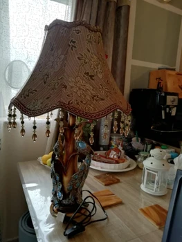 Europos stiliaus stalinės lempos kambarį povas stovėti stalinė lempa miegamojo, stalo šviestuvai namų dekoro naktiniai apšvietimo povas turėtojas