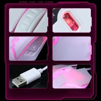 Laidinio Žaidimų Pelės 7 Mygtukai LED Backlight Ergonomika Optinė Kompiuterio Pelė Žaidėjus Pelėms PC Laptop Notebook USB Laidas, Pelės