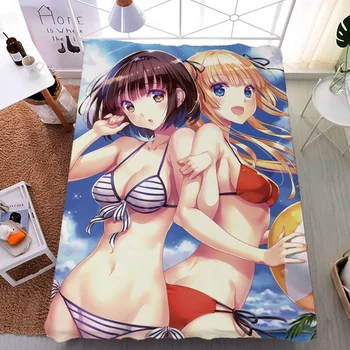 Rugpjūčio atnaujinti Anime Saenai Hiroin nr. Sodatekata Katou Megumi & Eriri & Kasumigaoka Utaha lova pieno lapas antklodė vasaros antklodė