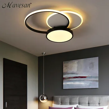 Aukso LED Lubų Šviesos Už Kambarį Įrenginiai Žiedas Modernus Miegamojo Apšvietimas, Patalpų, Namų Apdailos Plafon Lempos Blizgesio