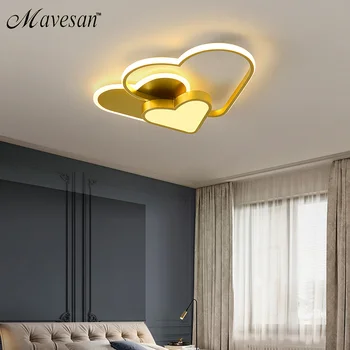 Aukso LED Lubų Šviesos Už Kambarį Įrenginiai Žiedas Modernus Miegamojo Apšvietimas, Patalpų, Namų Apdailos Plafon Lempos Blizgesio