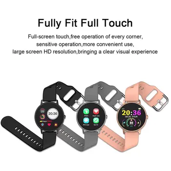 2020 M. Visiškai Touch Smart Watch Vyrų Kraujo Spaudimas Smartwatch Moterų Vandeniui Širdies Ritmo Tracker Sporto Laikrodis Žiūrėti