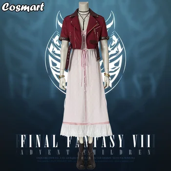 Žaidimo Final Fantasy VII FF7 Aerith Aeris Gainsborough Viršų Suknelė Cosplay Kostiumas Helovinas Kostiumas Moterims, Bet kokio Dydžio Nauja