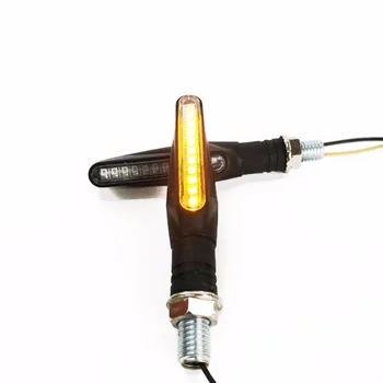 2 VNT motociklo posūkio signalo lemputė LED tekančio vandens gintaro avariniai žibintai Lankstus Bendable indikatorius Flashers žibintas Honda/YAMAHA