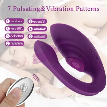 Belaidis Nuotolinio Valdymo Pora Vibratorius Klitorio ir G-taško Stimuliacija su 7 Pulsuojantis ir Vibracijos Modelius Sekso Žaislai Moterims