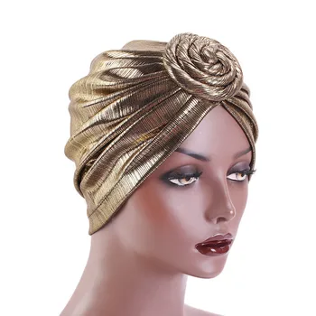 2020 Blizgučiai Spurgos Turbaną Kepurės Moterims Ruožas Hijab Bžūp Musulmonų Skarelė Variklio Dangčio Skrybėlę Ponios Lankelis Rait Headwraps'