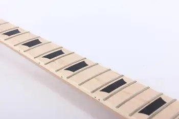 Raudonmedžio pagamintas Elektrinės Gitaros Kaklo 22Fret 24.75 colių Klevas Fretboard Nebaigtų #L16