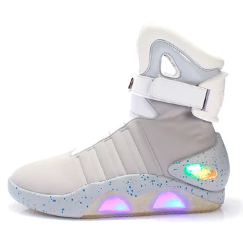 Vyras batai LED šviesos batai vyriški USB įkrovimo kamufliažas šviesos Aukštos viršų batai Hook & Loop Atostogų batai Kelionės bateliai