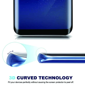 VALAM Visiškai Padengti Grūdinto stiklo Samsung Galaxy Note 8 9 Pastaba Screen Protector 3D Krašto Gynėjas Stiklas 